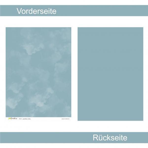 Pastellblau wolkig - Designpapier